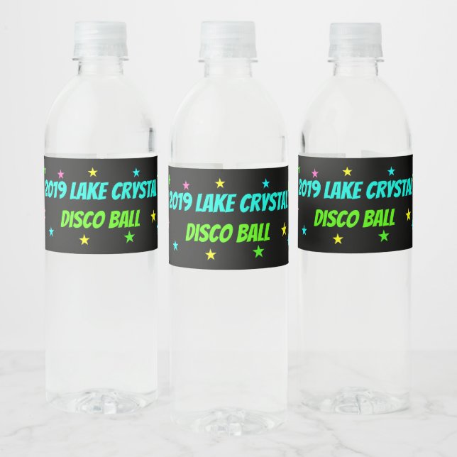 Glow in the Dark Dance Party Water Bottle Label (Bottles)