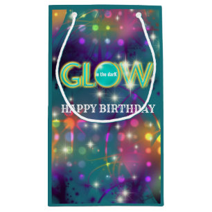 Glow in the dark kids neon birthday party small gift bag
