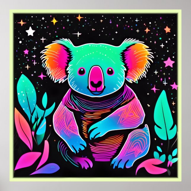 Glow in the Dark Koala Poster (Front)