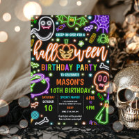 Glow In The Dark Neon Halloween Birthday Party