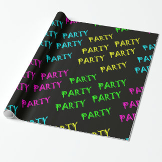 Glow In The Dark Party Wrapping Paper Or Banner