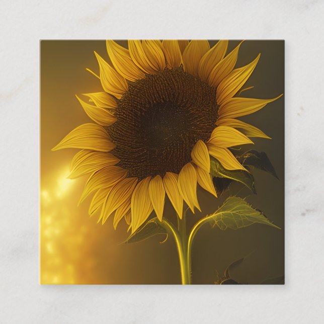 Glow in the Dark Sunflower Graphic Calling Card (Front)