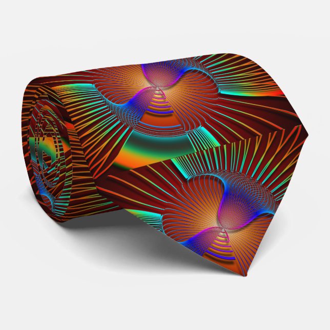 Glow In The Dark Swirls Tie (Rolled)