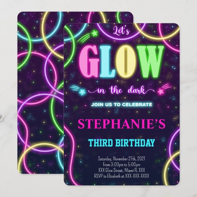 Glow Invitation (Front/Back)