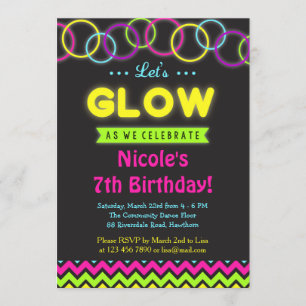 Glow invitation / Glow in the Dark invitation