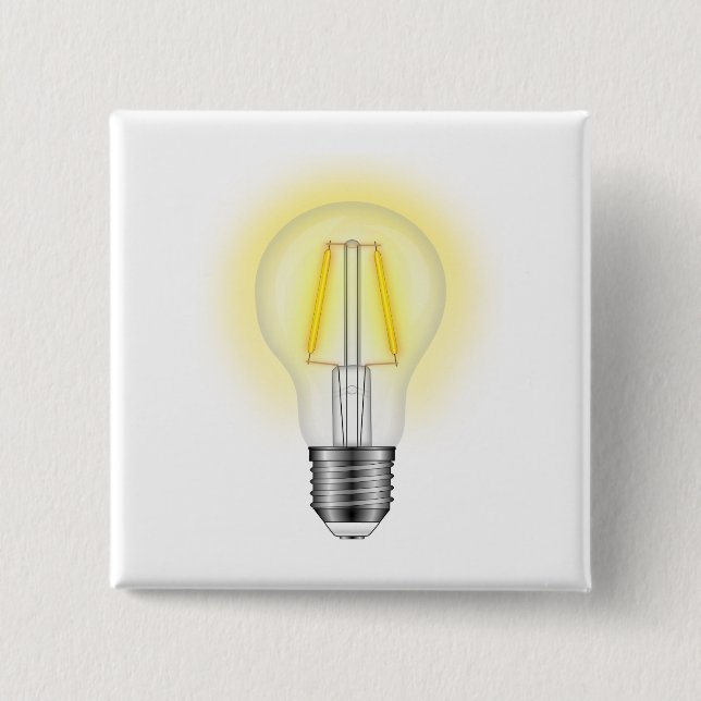 Glow Lamp 2 Inch Square Button (Front)