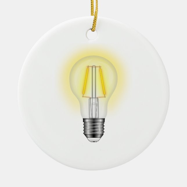 Glow Lamp Ceramic Ornament (Front)