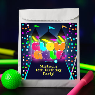 Glow Miniature Golf Birthday Party Favour Bag