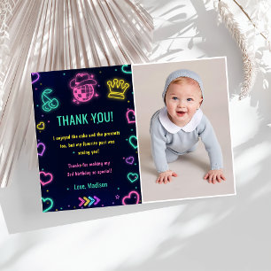 Glow Neon Lights Birthday Party Invitation