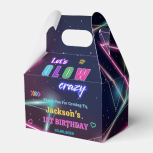 Glow Neon Lights Thank You Birthday Party Favor Box