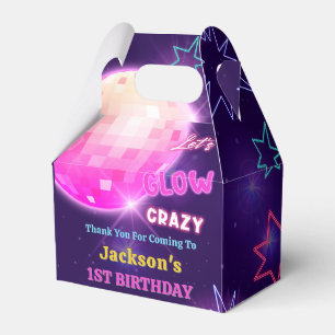 Glow Neon Lights Thank You Birthday Party Favor Box