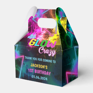 Glow Neon Lights Thank You Birthday Party Favor Box