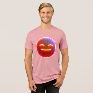 Glow of Joy: Digital Emoticon Tri-Blend Shirt