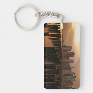 Glow of sunset during stormy skies over East Keychain