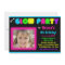 Glow Party Birthday Invitation Custom Photo