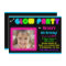 Glow Party Birthday Invitation Custom Photo