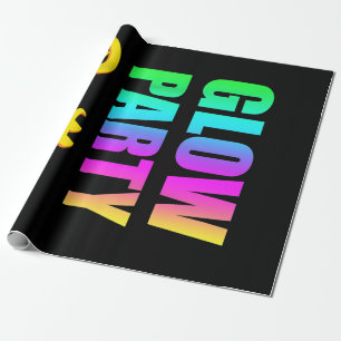 Glow Party Brother Retro 80s Birthday Gift Wrapping Paper