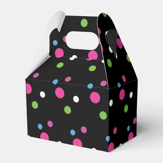 Glow Party Dots Candy Favour Box (Front Side)
