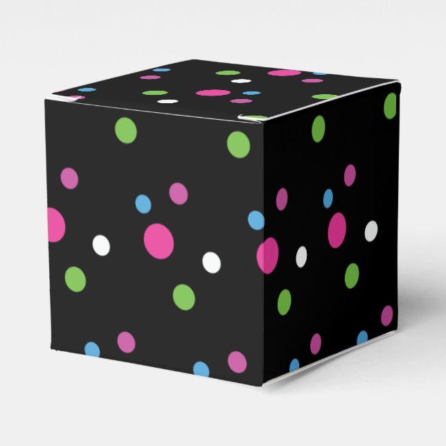 Glow Party Dots Favor Box (Front Side)