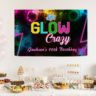 Glow Party Neon coloré Anniversaire bannière de fê