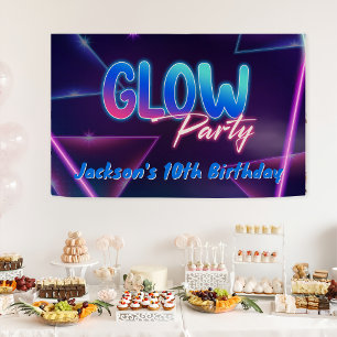 Glow Party Neon coloré Anniversaire bannière de fê