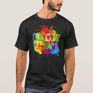 Glow Party Splash Colorful T-Shirt