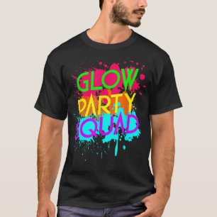 Glow Party Squad Funny Halloween Group  T-Shirt