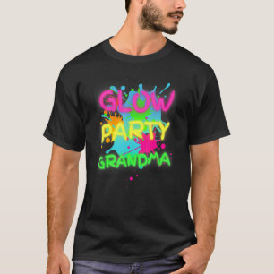 Glow Party Squad Grandma Paint Splatter Glow Party T-Shirt