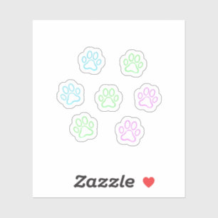 Glow Paw Prints – Spooky Neon Halloween Vinyl