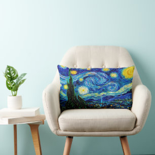 Glow Starry Night Celestial Glow Landscape Design Lumbar Pillow