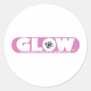 GLOW Sticker Pink Logo