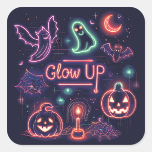 Glow up   ExDesigner   Halloween Square Sticker