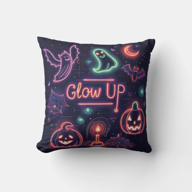 Glow up | ExDesigner | Halloween Throw Pillow (Front)