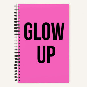 "Glow Up" Pink & Black Journal