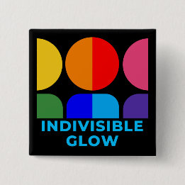 GLOW WITH PRIDE 2 INCH SQUARE BUTTON