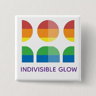 GLOW WITH PRIDE 2 INCH SQUARE BUTTON