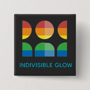 GLOW WITH PRIDE 2 INCH SQUARE BUTTON
