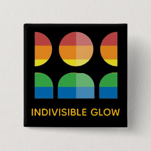 GLOW WITH PRIDE 2 INCH SQUARE BUTTON