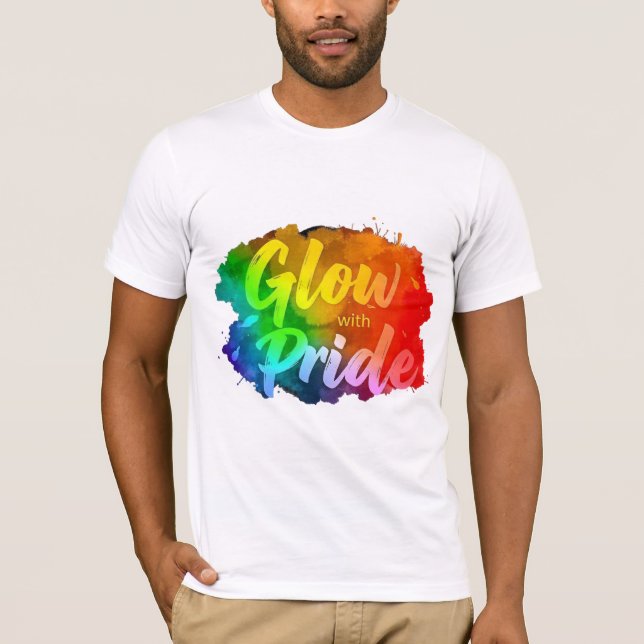 "Glow with Pride T-Shirt" T-Shirt (Front)