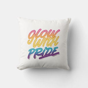 Glow with pride throw pillow