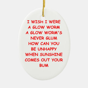 glow worm ceramic ornament