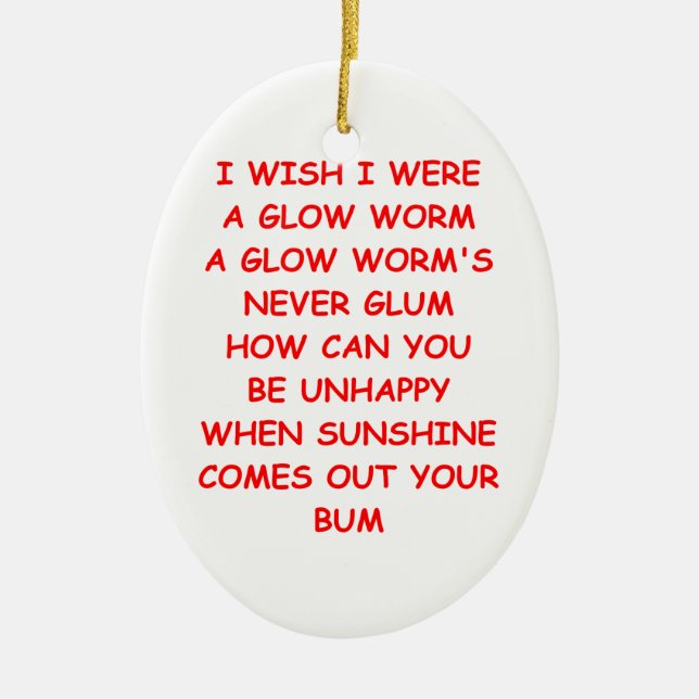 glow worm ceramic ornament (Front)