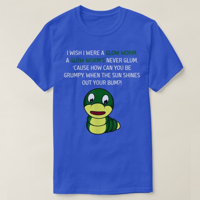 Glow Worm Fisherman  T-Shirt (Design Front)
