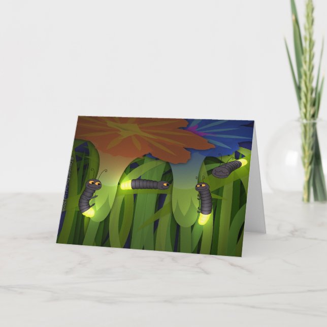 Glow Worms at Night Card (Front)