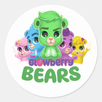 Glowberry Bears Round Sticker