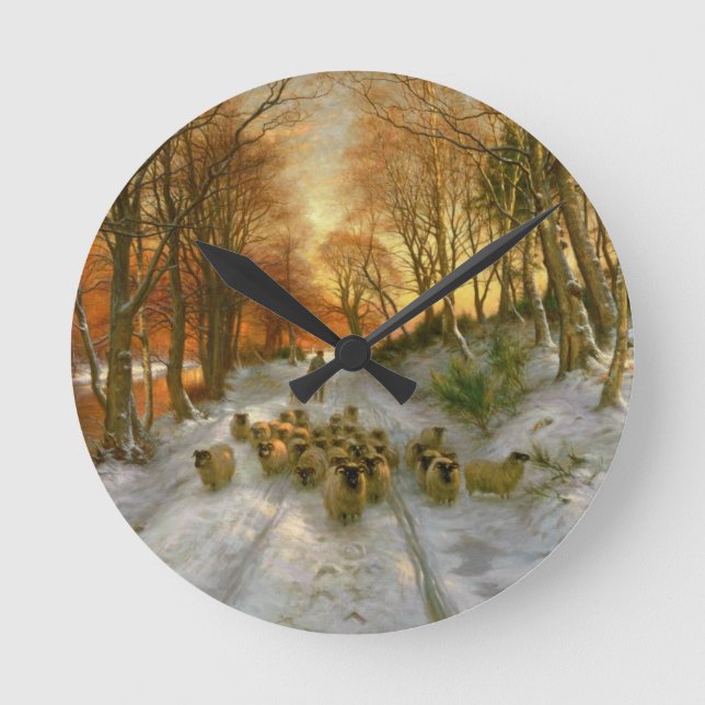 Glowed with Tints of Evening Hours Round Clock (Front)