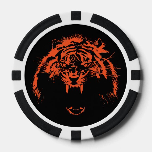 Glowees Tiger Poker Chips (Front)