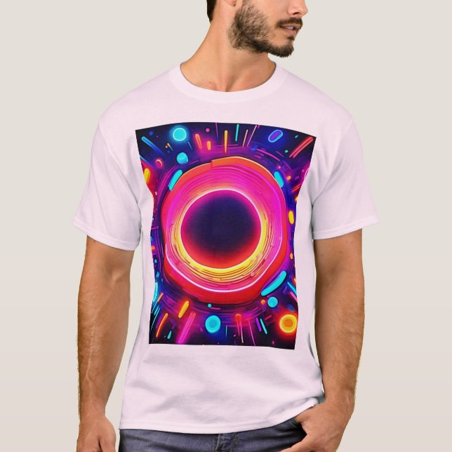 Glowing Abstract Design T-Shirt (Front)