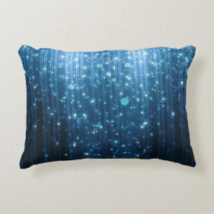 Glowing Abstract: Illuminated Background Art. Accent Pillow