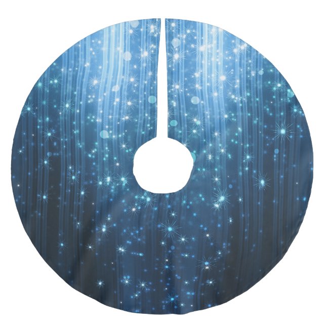 Glowing Abstract: Illuminated Background Art. Brushed Polyester Tree Skirt (Front)